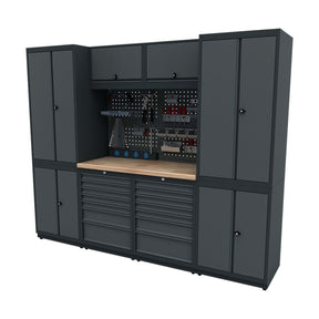 TOOLBOX4YOU Workshopmodul C Expert - Profi Werkbank mit Steckdosen BGMODC - Vormontiert, Freistehend, 1,2mm dickes Blech - Tools.de TP Profishop GmbH