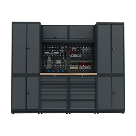 TOOLBOX4YOU Workshopmodul C Expert - Profi Werkbank mit Steckdosen BGMODC - Vormontiert, Freistehend, 1,2mm dickes Blech - Tools.de TP Profishop GmbH