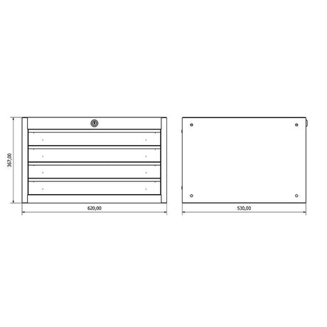 TOOLBOX4YOU Zwischenschrank 4 Schubladen Expert BG62MD4 - Tools.de TP Profishop GmbH