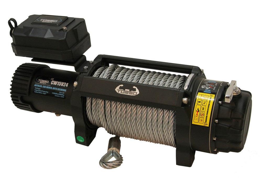 TORSO Elektro-Seilwinde 24V 6804kg Elektrowinde CW15V24 Elektrische Seilwinde 15000lbs - Tools.de TP Profishop GmbH