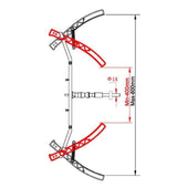TRAINSWAY Selbstzentrierender Motorradadapter für Auswuchtmaschinen / Adapter SBM99MA - Tools.de TP Profishop GmbH