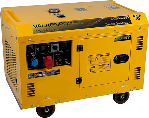 Valkenpower AVR 10kVA Diesel Silent Stromerzeuger, 8KW Diesel Generator 230V-400V 10kVA - DG11000SE3 - Tools.de TP Profishop GmbH