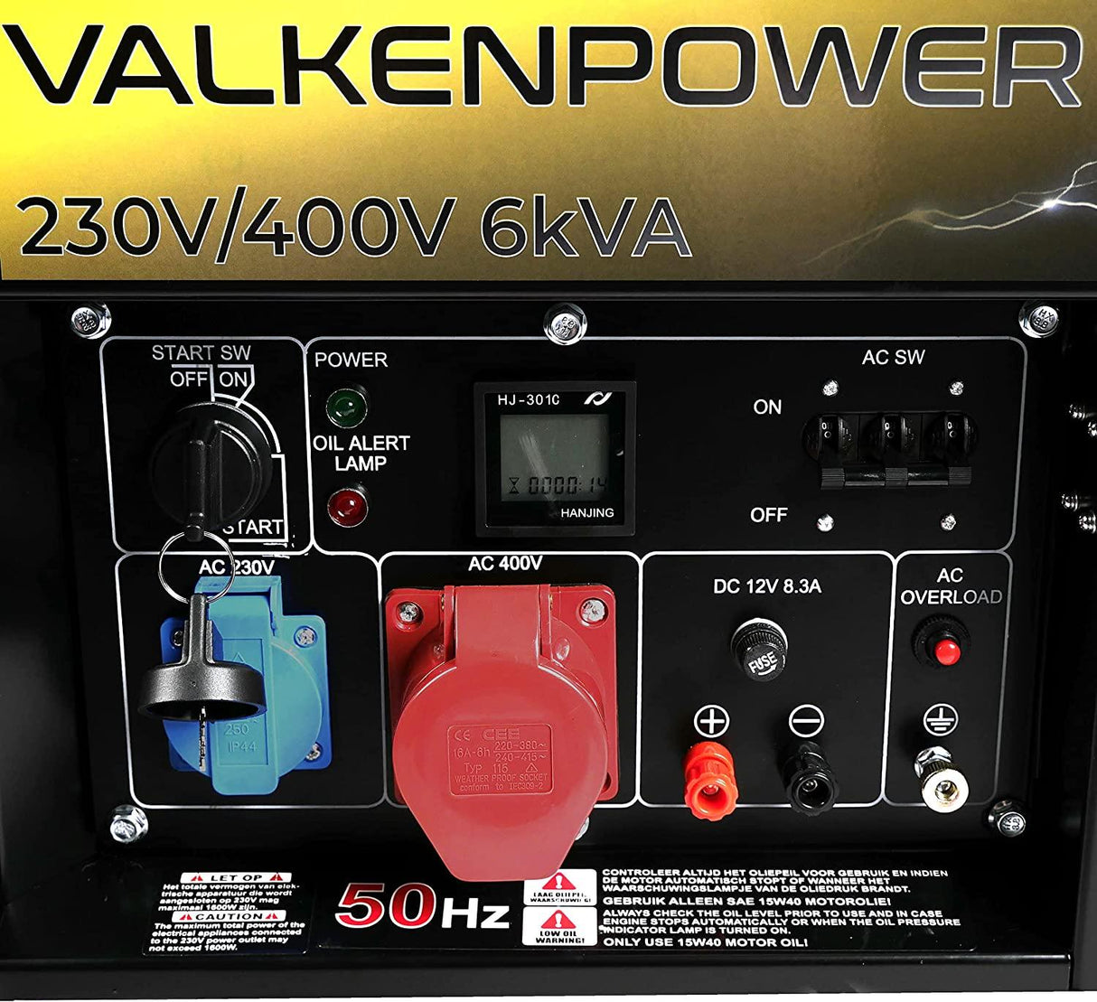 Valkenpower AVR E-Start Diesel Stromerzeuger Offen type 230V/400V 6kVA DG60003 - Tools.de TP Profishop GmbH