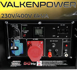 Valkenpower AVR E-Start Diesel Stromerzeuger Offen type 230V/400V 6kVA DG60003 - Tools.de TP Profishop GmbH