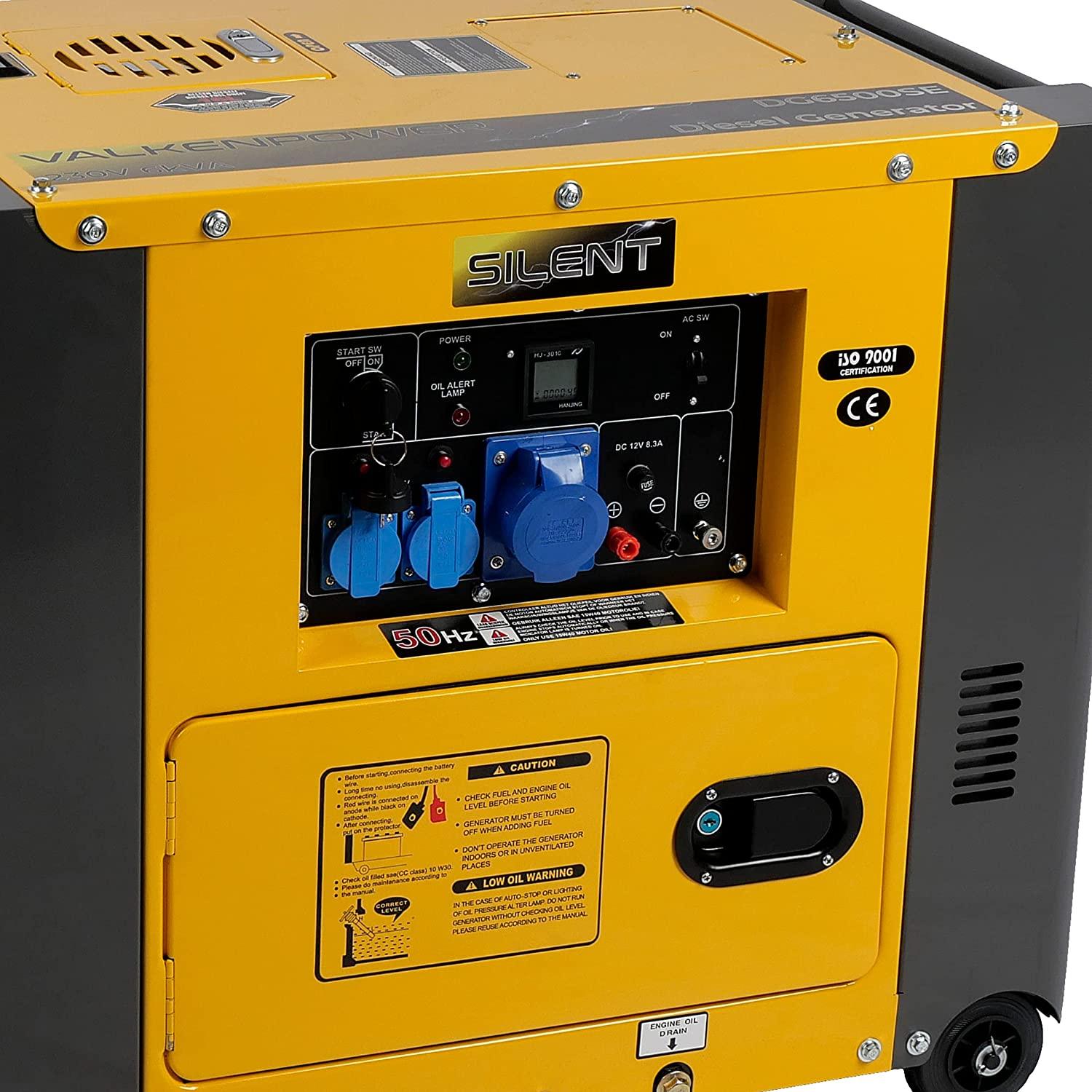 Valkenpower Diesel AVR E-Start Stomerzeuger Silent type 230V 6kVA DG6500SE - Tools.de TP Profishop GmbH