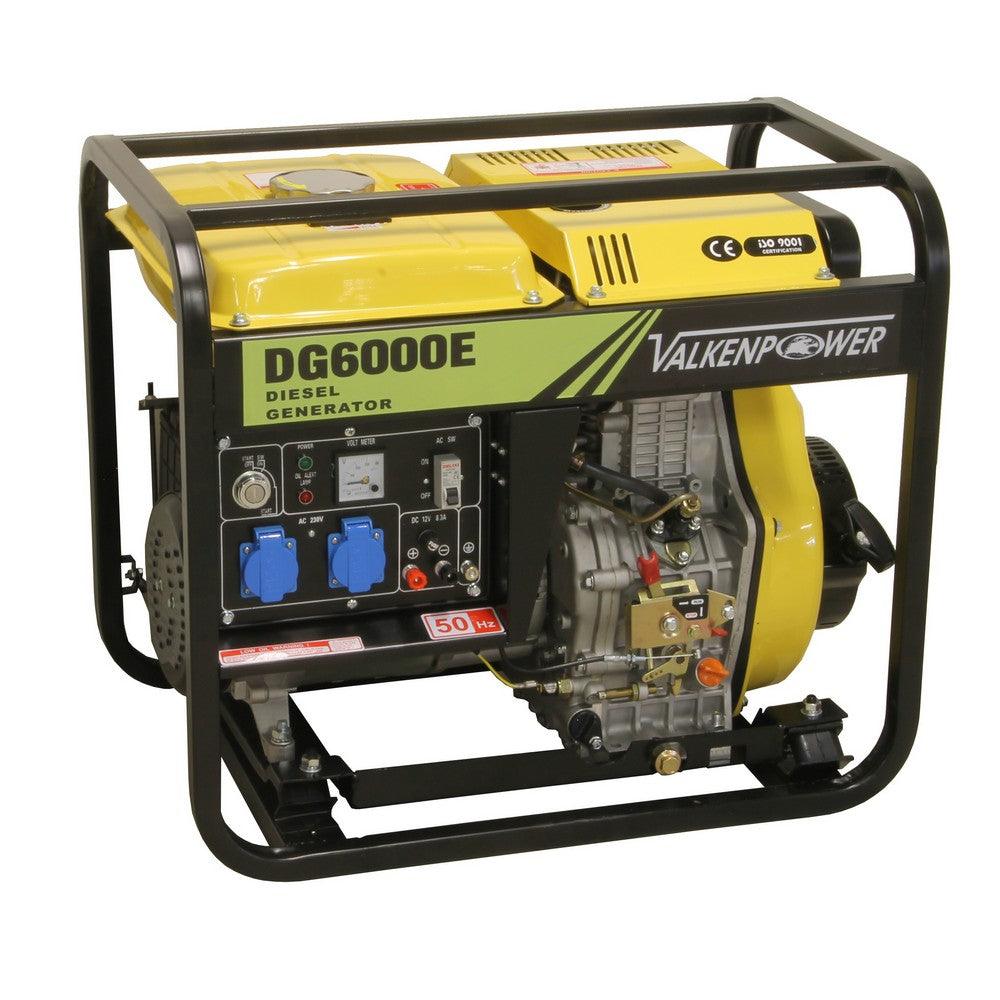Valkenpower Diesel AVR E-Start Stromerzeuger Offen Type 230V 6kVA - DG6000E Generator - Tools.de TP Profishop GmbH