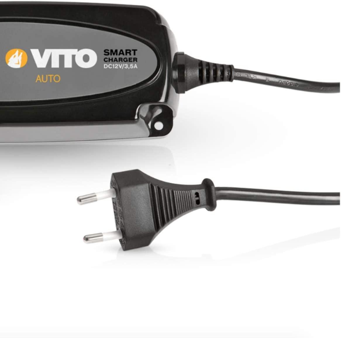 VITO 12V Smart Charger - Vollautomatisches Batterieladegerät - Erhaltungsladegerät - Ladegerät 12 V Ladestatus Akku Auto VITO 3in1 - Tools.de TP Profishop GmbH
