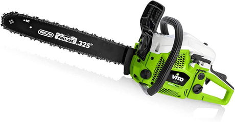 VITO 2.45PS PRO Benzin Motorsäge, Oregon Pro-Am 3/8" Sägekette, Führungsschiene 18“ 45,72cm - Profi Benzin Motorsäge 45cm - Tools.de TP Profishop GmbH