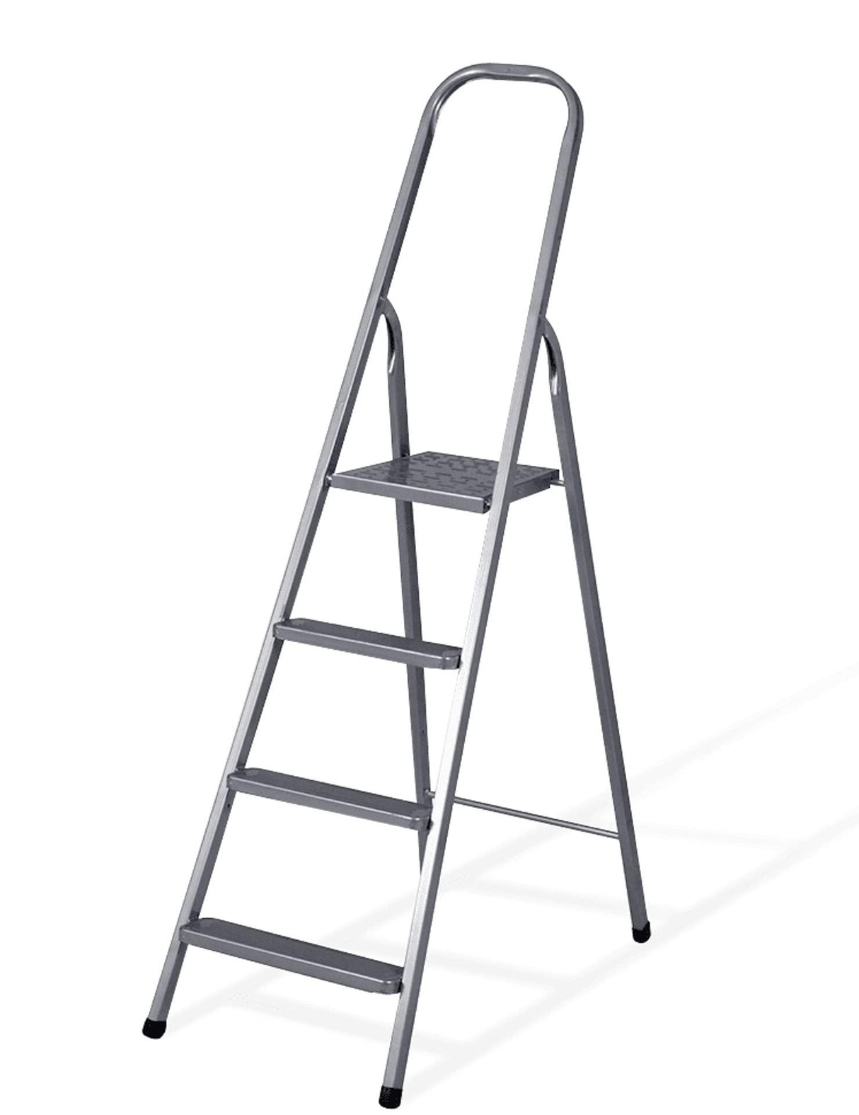 VITO 4 Stufen Stehleiter, Haushaltsleiter 4 Stufen, Alu-Sicherheits-Stehleiter, 4 Stufen Leiter, Mehrzweckleiter, Alu-Sicherheits-Stehleiter, Länge 1,5m EN, 4,7kg - VIEME4 - Tools.de TP Profishop GmbH
