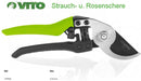VITO - 4-teiliges Scherenset - Gartenwerkzeug - Gartenwerkzeugset - Astschere, Heckenschere, Strauchschere, Rosenschere , Blumenschere - Tools.de TP Profishop GmbH