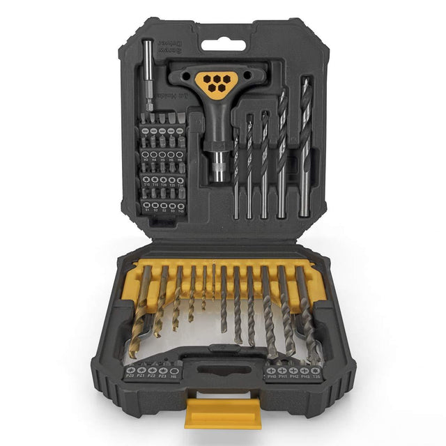 VITO 50-Teiliges Bohrer- und Bit-Set VIBB50, Material: Edelstahl S2, für Metall, Hartmetall und Holz, mit 1x magnetischer Bithalter und Bohrerindex, inkl. Bits-Koffer - Tools.de TP Profishop GmbH