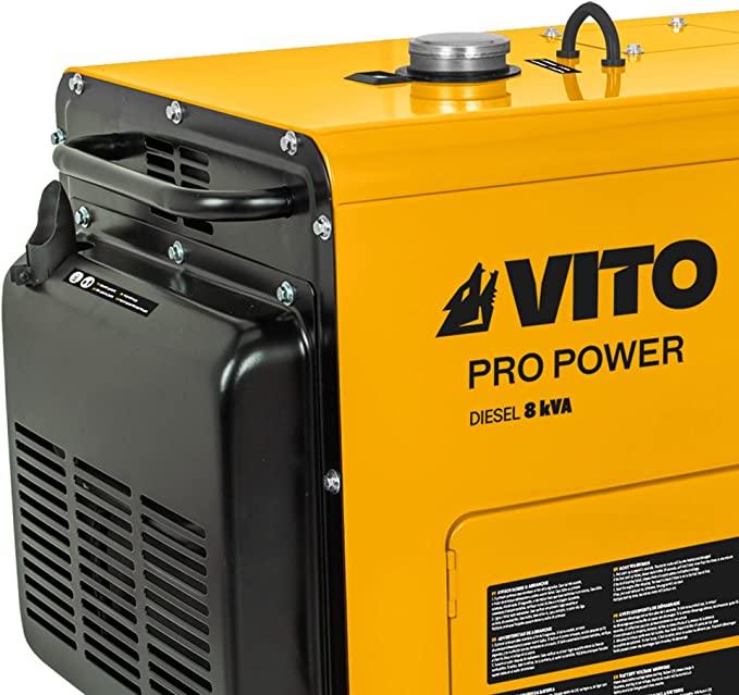 VITO 8kVA 12PS Silent Diesel Heizöl HEL** Stromerzeuger 6,5kW 400V E-Start luftgekühlt Ölmangelsicherung Überlastschalter AVR ATS - Tools.de TP Profishop GmbH