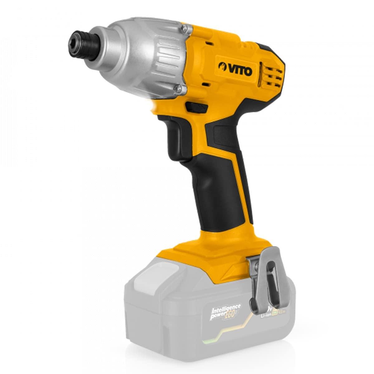 VITO Akku Bohrmaschine mit Schlagschrauber 20 V - kompatibel mit allen universellen Akkus aus der EGO-Produktreihe - ohne Akku, ohne Ladegerät - VIBCASFL20 - Tools.de TP Profishop GmbH