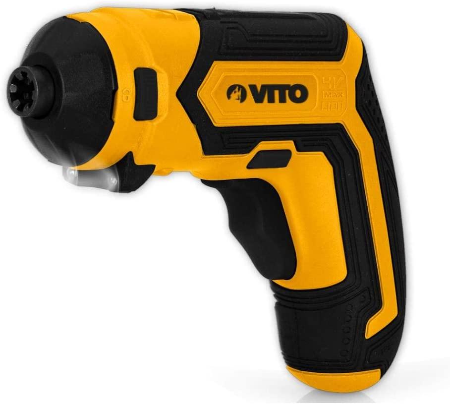 VITO Akku-Multifunktionswerkzeug 4 V Multifunktionswerkzeug mit Gelenken, 4 V, Lithium-Ionen-Akku, 1,5 Ah, wiederaufladbar, Tasche mit 40 Zubehörteilen - Tools.de TP Profishop GmbH