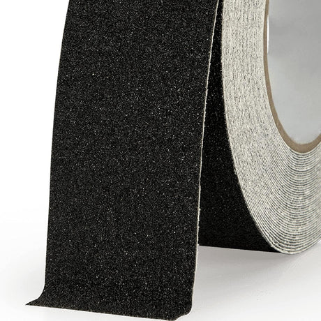 VITO Anti-Rutschband 50mm x 25m - Rutschfestes Klebeband für innen und außen - Für Treppen, Leitern und glatte Böden - Schwarz - Antirutsch Tape Skateboard Griptape Klebeband Antirutschband Wasserfest - Tools.de TP Profishop GmbH