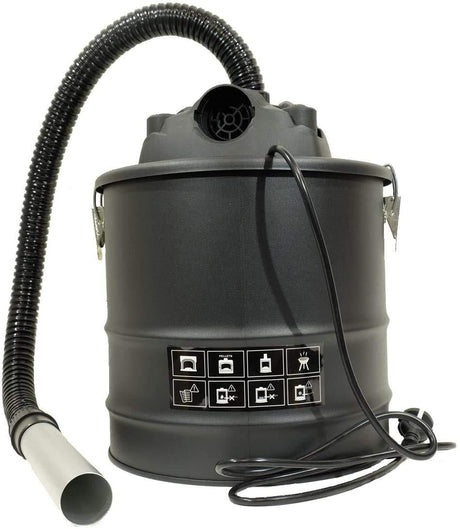 VITO Aschesauger bis 50°, 1200W 18L Kaminsauger, Hepa Filter, 1M Saugschlauch, 0,2M Alu-Saugrohr, Geeignet für Grill, Ofen, Kamin und Kohlenbecken. - Tools.de TP Profishop GmbH