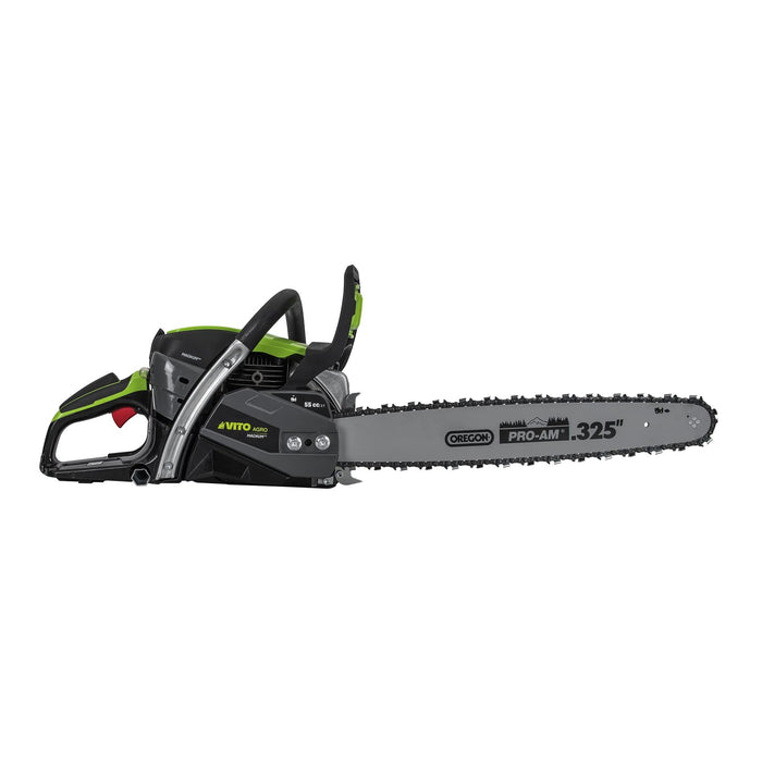 VITO Benzin Kettensäge Magnum R55 - Motorsäge mit 50 cm Schwert - 2-Takt-Motor - Walbro-Vergaser - Oregon-Kette - Schutzsystem - automatische Bremse - ergonomischer Griff - Easy Start - VIMS55 - Tools.de TP Profishop GmbH