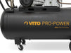 VITO Black Series Pro-Power 200 Liter Kompressor 10 bar 230v 4 PS (12 bar max) 400L/Min - Luftkompressor 200L Kessel Ölgeschmiert, Druckluftkompressor 10 Bar Kompressor 3000W - Tools.de TP Profishop GmbH