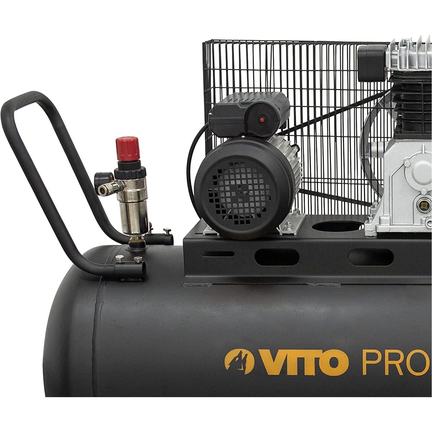VITO Black Series Pro-Power 200 Liter Kompressor 10 bar 230v 4 PS (12 bar max) 400L/Min - Luftkompressor 200L Kessel Ölgeschmiert, Druckluftkompressor 10 Bar Kompressor 3000W - Tools.de TP Profishop GmbH