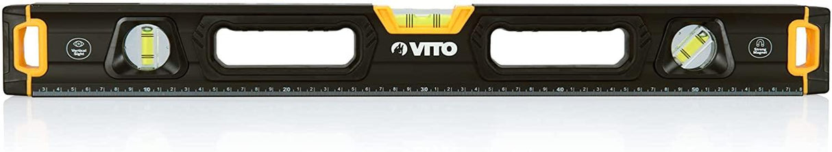 VITO Black Series Profi magnetische Wasserwaagen Set 5 tlg. 45, 60, 80, 100 und 120cm Profi Alu Set Wasserwaage robust, Aluminium Gehäuse, rundum ablesbar, robuste Endkappen - Tools.de TP Profishop GmbH