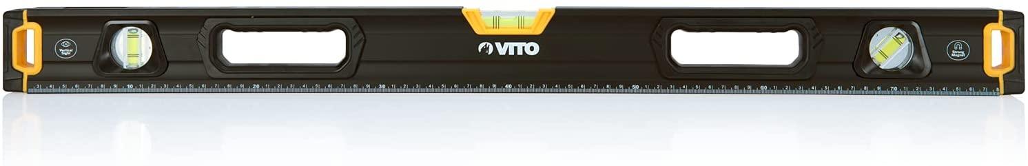 VITO Black Series Profi magnetische Wasserwaagen Set 5 tlg. 45, 60, 80, 100 und 120cm Profi Alu Set Wasserwaage robust, Aluminium Gehäuse, rundum ablesbar, robuste Endkappen - Tools.de TP Profishop GmbH