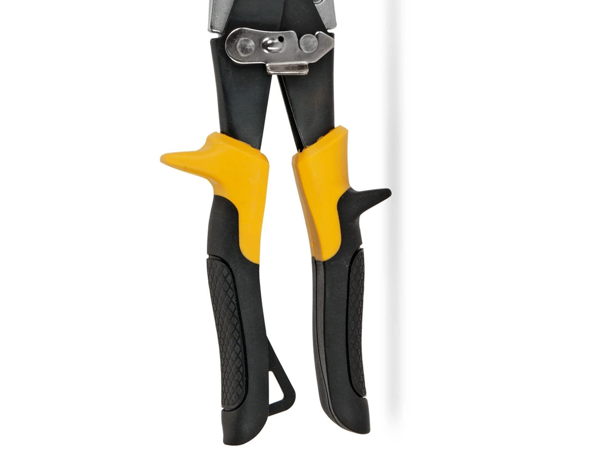 VITO Blechschere, gerade geschnitten für die Luftfahrt, Metallschere mit Sicherheitsverriegelung, Schneidet Metall und Blech bis zu 1,2 mm, Griff aus Bimaterial - VITCCRE - Tools.de TP Profishop GmbH