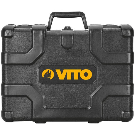 VITO Bohrhammer & Stemmhammer (VIMP710 SDS-Plus), 0-800rpm, 0-5000ipm, Sicherheitskupplung, einstellbare Meißelposition, 3.33 Kg, 710 W mit zusätzlichem Griff, Fettwanne und Staubschutz - Tools.de TP Profishop GmbH