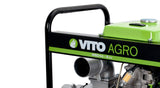 VITO Diesel 4" Motorpumpe 9 PS mit E-Starter selbstansaugend 4-Takt EURO5 Dieselmotor Wasserpumpe 2.5Bar starke Teichpumpe, 3600U/min 70000 L/h - 25m⇡ max 7m⇣ max - Tools.de TP Profishop GmbH