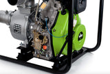VITO Diesel 4" Motorpumpe 9 PS mit E-Starter selbstansaugend 4-Takt EURO5 Dieselmotor Wasserpumpe 2.5Bar starke Teichpumpe, 3600U/min 70000 L/h - 25m⇡ max 7m⇣ max - Tools.de TP Profishop GmbH