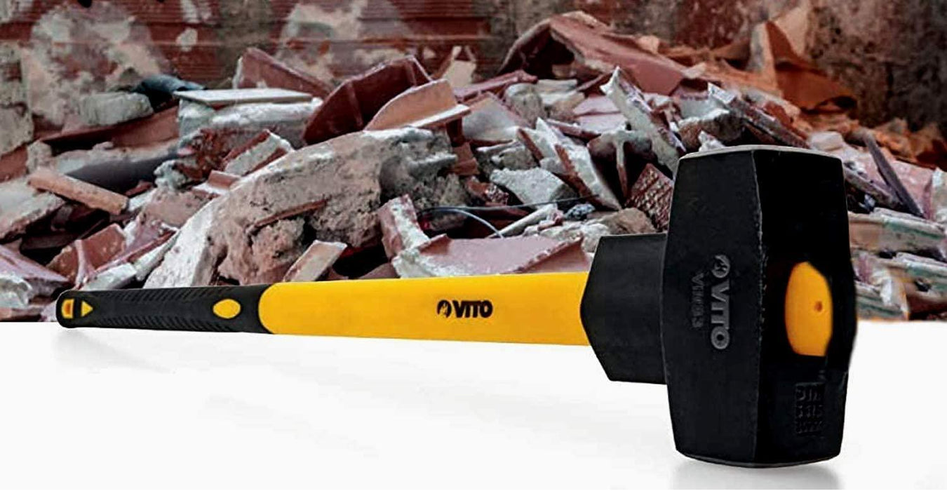VITO Drill/- Abbruchhammer VIMB3, besteht aus geschmiedetem Stahl; - Fiberstiel, Abmessungen 910 x 135 x 60 mm, Durchmesser 28mm, Griff aus Griff VICP, 3kg - Tools.de TP Profishop GmbH