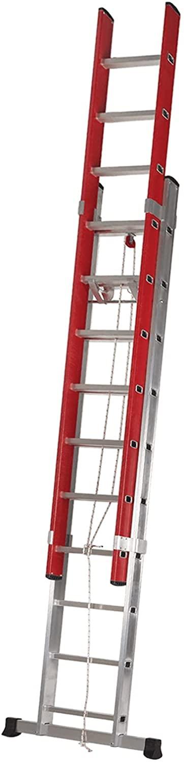 VITO Elektriker Leiter Electra Profi Alu-Glasfaser-Schiebeleiter, 5.03 m, 2x10 Sprossen max. 150 kg - Tools.de TP Profishop GmbH