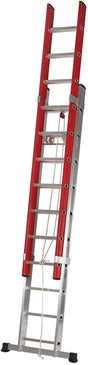 VITO Elektriker Leiter Electra Profi Alu-Glasfaser-Schiebeleiter, 5.03 m, 2x10 Sprossen max. 150 kg - Tools.de TP Profishop GmbH