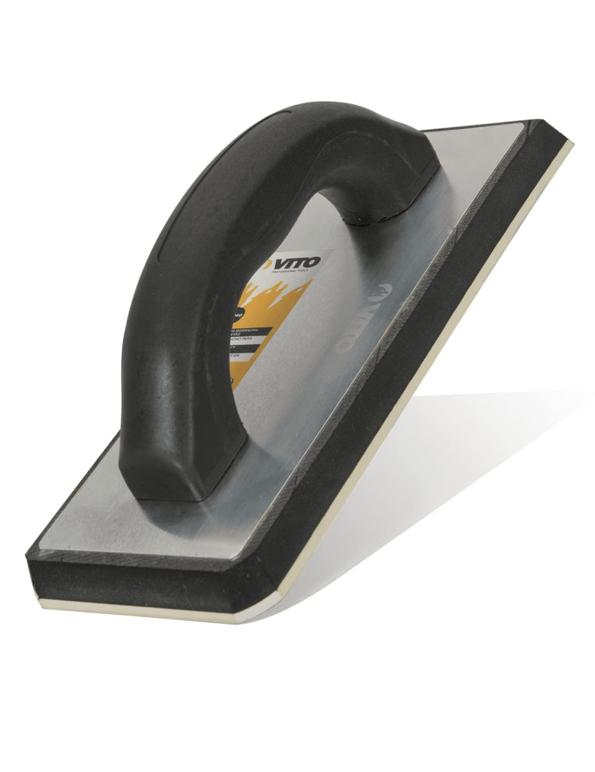 VITO Fugenbrett - Profi Fugbrett für Fliesenleger - Gummi Glättkelle für Fugen - ergonomisch geformter Griff - 240x100 mm Fugbrett Ausfugbrett, Zellkautschuk schwarz/grau Fugscheibe VITBJA - Tools.de TP Profishop GmbH