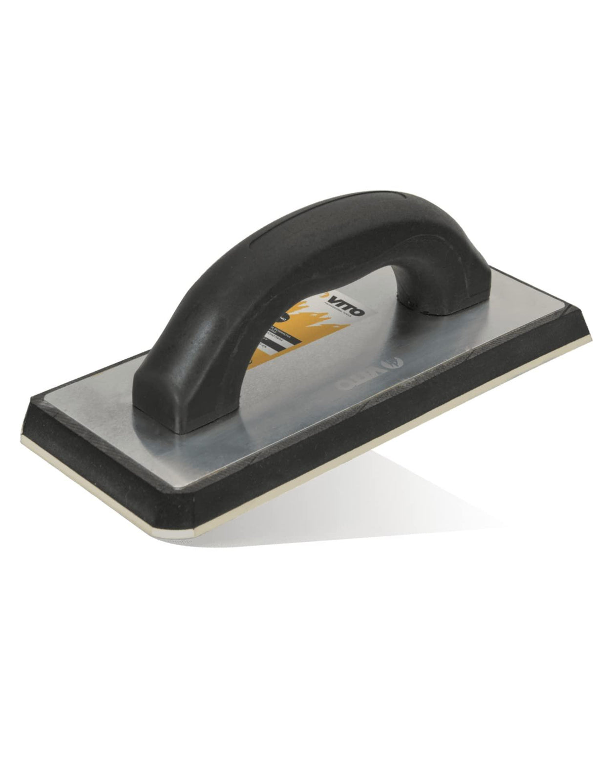 VITO Fugenbrett - Profi Fugbrett für Fliesenleger - Gummi Glättkelle für Fugen - ergonomisch geformter Griff - 240x100 mm Fugbrett Ausfugbrett, Zellkautschuk schwarz/grau Fugscheibe VITBJA - Tools.de TP Profishop GmbH