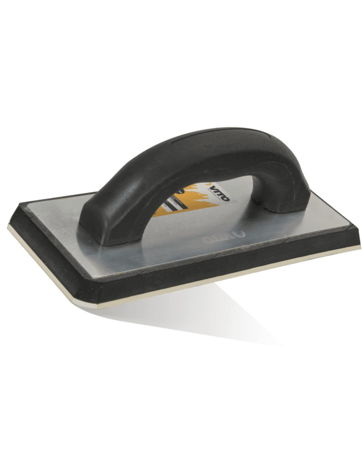 VITO Fugenbrett - Profi Fugbrett für Fliesenleger - Gummi Glättkelle für Fugen - ergonomisch geformter Griff - 240x100 mm Fugbrett Ausfugbrett, Zellkautschuk schwarz/grau Fugscheibe VITBJA - Tools.de TP Profishop GmbH