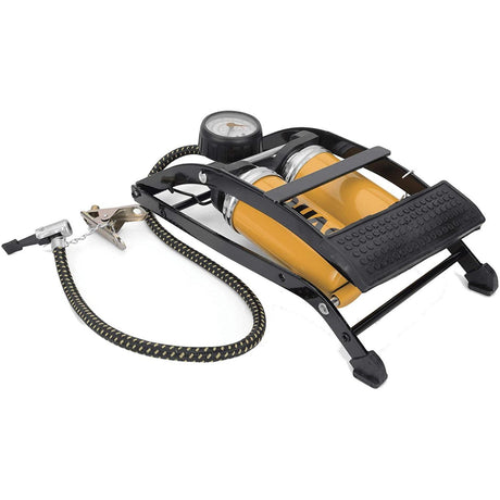 VITO Fußluftpumpe Doppelzylinder 2 Zylinder mit Manometer bis 7 bar - Tools.de TP Profishop GmbH
