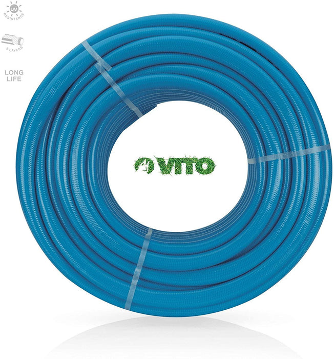 VITO Garden - 25 m PVC verstärkter Flexibel Gartenschlauch LongLIFE 19 mm | 3/4" aus robustem Kreuz- und Trikotgewebe, Druck- und UV-beständig | knickfrei | verdrehungsfest - 2,40 €/m - Tools.de TP Profishop GmbH