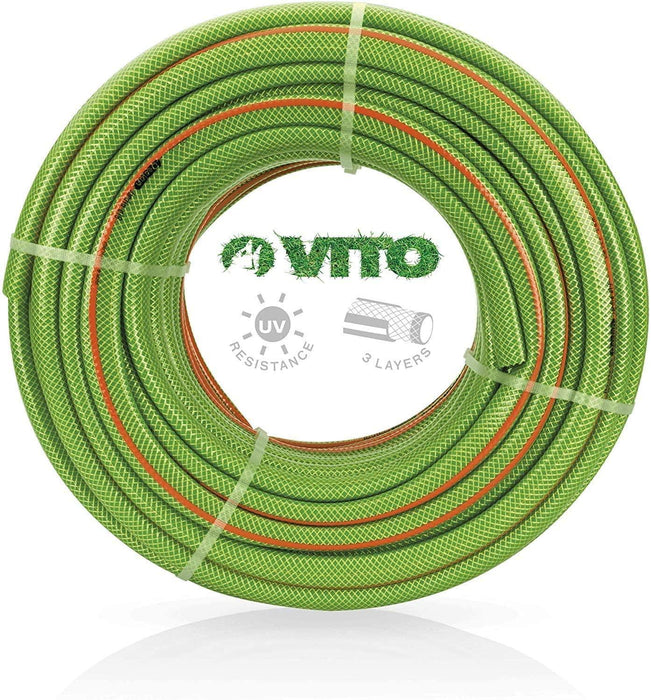 VITO Garden 50 m PVC Gartenschlauch 25mm | 1" flexibel 20bar UV beständig - Wasserschlauch (50m 25mm 1") - 2,40 €/m - Tools.de TP Profishop GmbH