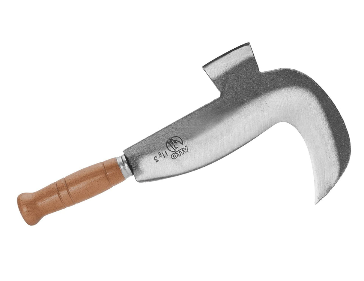 VITO Garden - Billhook, Hippe, Zweischneidige Hackmesser, Sichel aus gehärtetem Stahl - Gewicht: 490g - 240x190mm - traditionell geschmiedet - ideal für Arbeiten auf Wiesen, Feldern & Garten - Tools.de TP Profishop GmbH