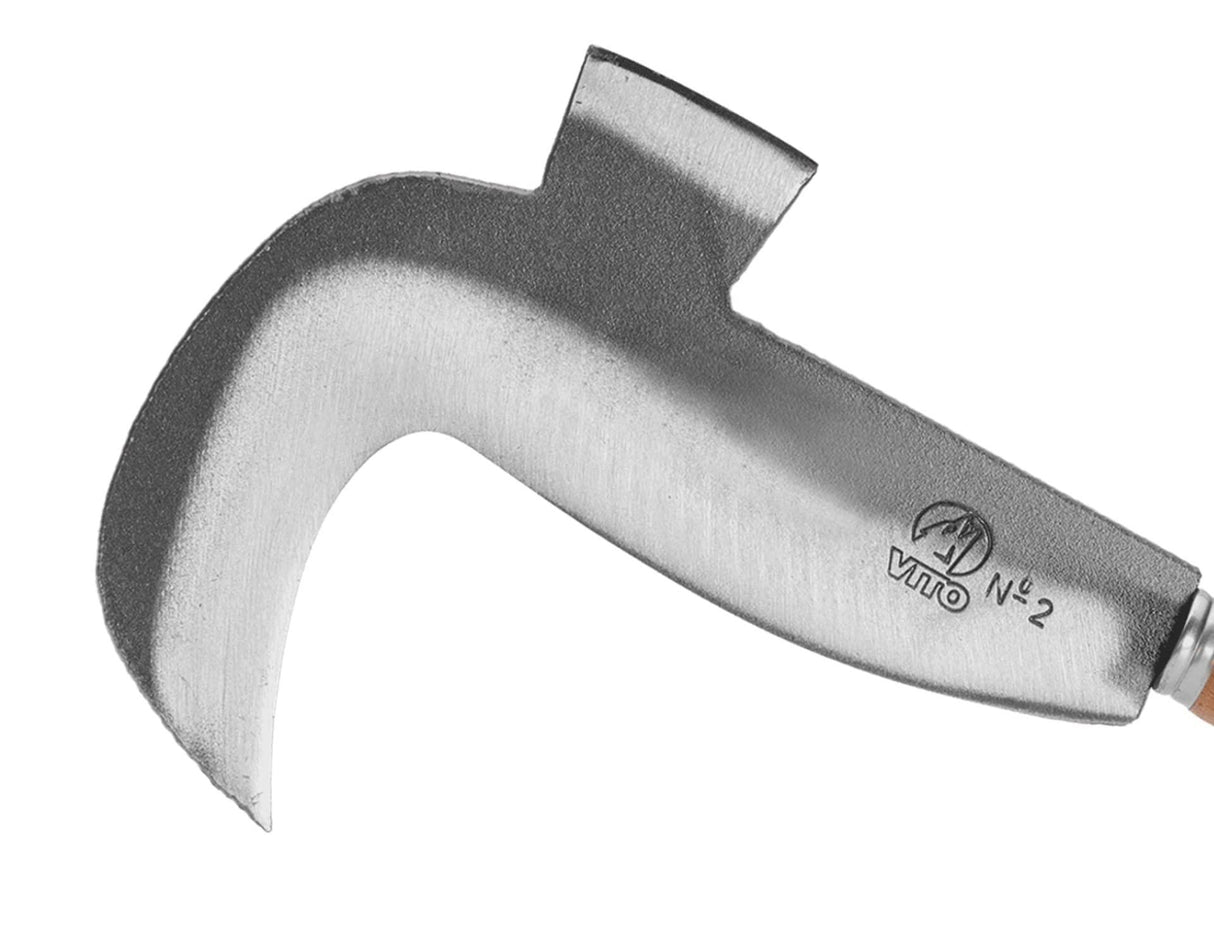 VITO Garden - Billhook, Hippe, Zweischneidige Hackmesser, Sichel aus gehärtetem Stahl - Gewicht: 490g - 240x190mm - traditionell geschmiedet - ideal für Arbeiten auf Wiesen, Feldern & Garten - Tools.de TP Profishop GmbH