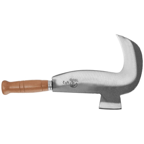 VITO Garden - Billhook, Hippe, Zweischneidige Hackmesser, Sichel aus gehärtetem Stahl - Gewicht: 490g - 240x190mm - traditionell geschmiedet - ideal für Arbeiten auf Wiesen, Feldern & Garten - Tools.de TP Profishop GmbH