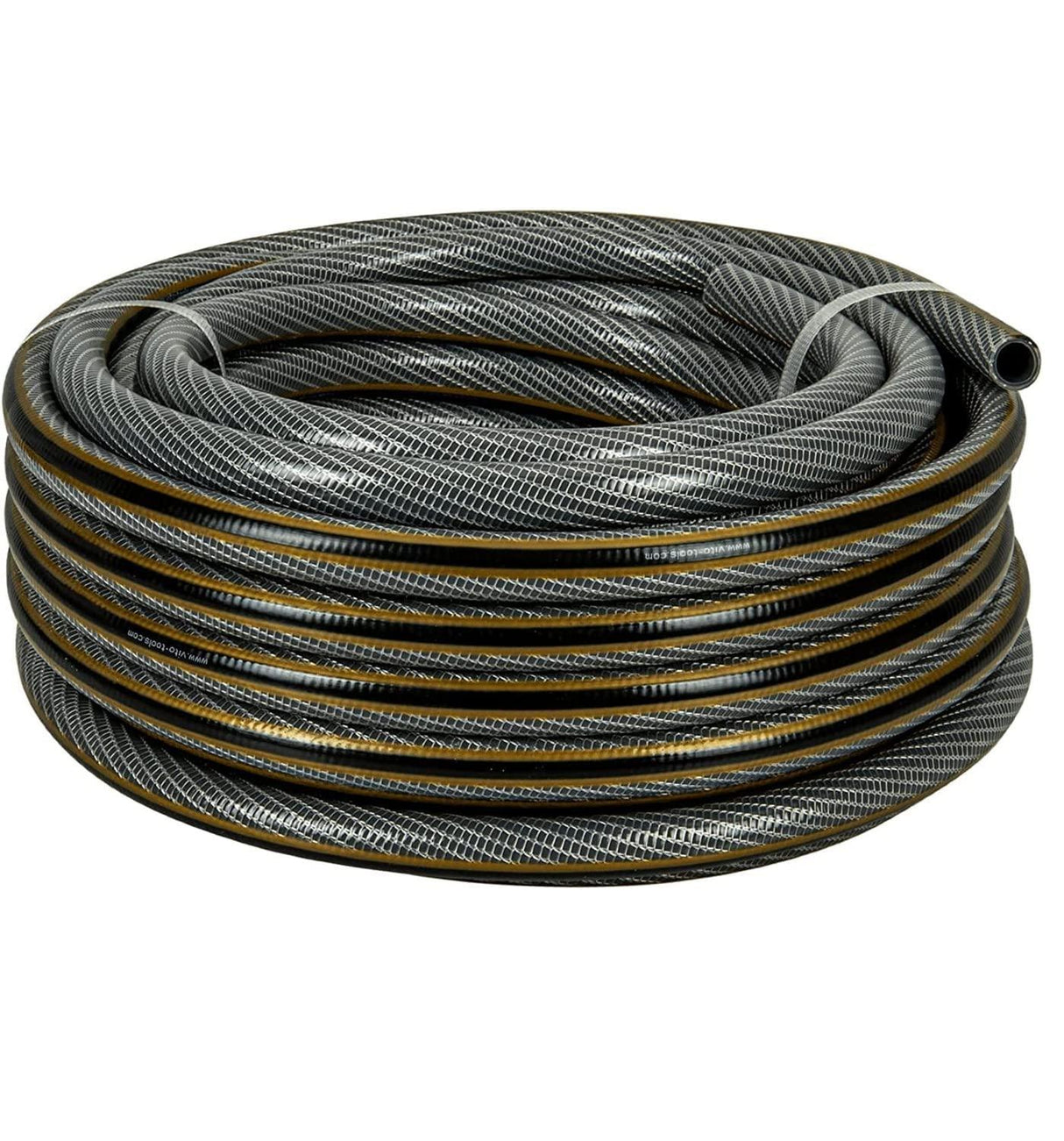 VITO Garden Gartenschlauch 15 mm (5/8 Zoll) 20 m | 5-lagig | 20 bar | FLEXGarden | kein abknicken, kein verdrehen | UV-beständig | Farbe: grau-gold (15 mm (5/8 Zoll) 20 m) - Tools.de TP Profishop GmbH