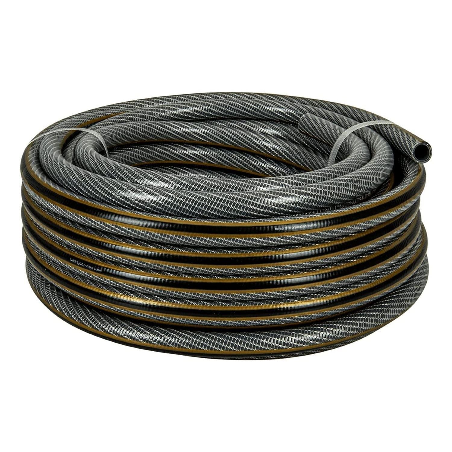 VITO Garden Gartenschlauch 15 mm (5/8 Zoll) 20 m | 5-lagig | 20 bar | FLEXGarden | kein abknicken, kein verdrehen | UV-beständig | Farbe: grau-gold (15 mm (5/8 Zoll) 20 m) - Tools.de TP Profishop GmbH
