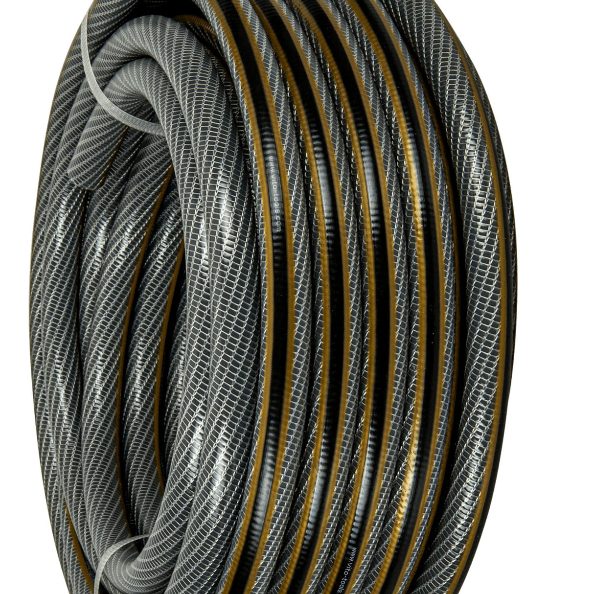 VITO Garden Gartenschlauch 15 mm (5/8 Zoll) 20 m | 5-lagig | 20 bar | FLEXGarden | kein abknicken, kein verdrehen | UV-beständig | Farbe: grau-gold (15 mm (5/8 Zoll) 20 m) - Tools.de TP Profishop GmbH