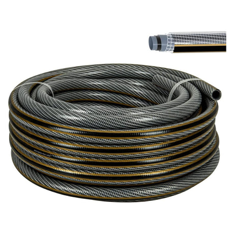 VITO Garden Gartenschlauch 15 mm (5/8 Zoll) 20 m | 5-lagig | 20 bar | FLEXGarden | kein abknicken, kein verdrehen | UV-beständig | Farbe: grau-gold (15 mm (5/8 Zoll) 20 m) - Tools.de TP Profishop GmbH