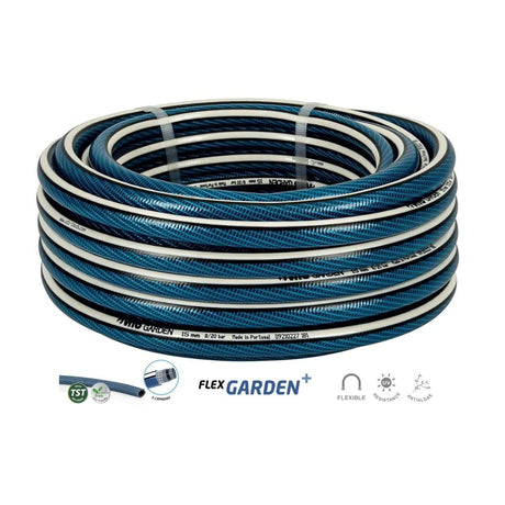 VITO Garden Gartenschlauch 15mm (5/8 Zoll) 20 m | 20 bar | 5-lagig | formstabil, flexibel | druck- und UV-beständig | Farbe: dunkelblau (15mm (5/8 Zoll) 20 m) - Tools.de TP Profishop GmbH