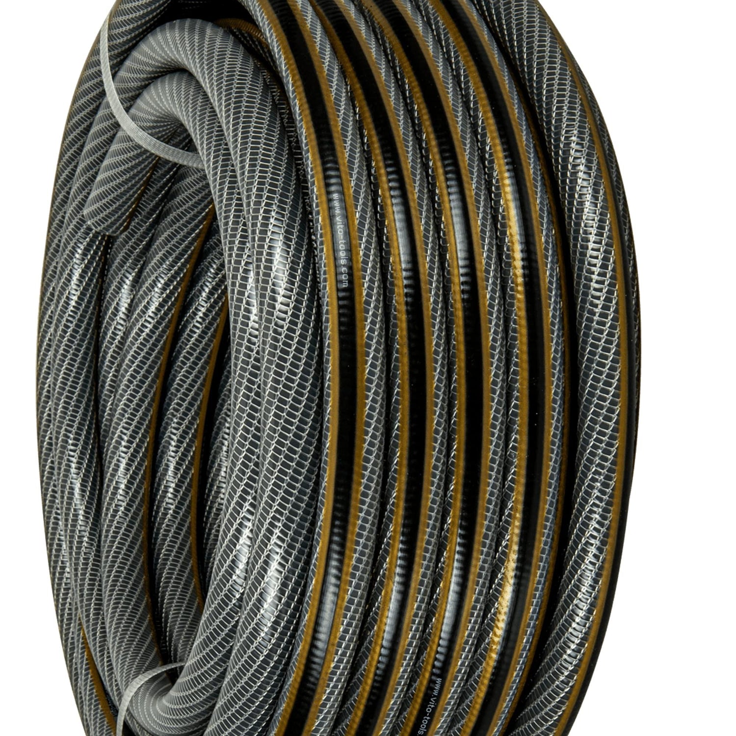 VITO Garden Gartenschlauch 19 mm (3/4 Zoll) 20 m | 5-lagig | 20 bar | FLEXGarden | kein abknicken, kein verdrehen | UV-beständig | Farbe: grau-gold (19 mm (3/4 Zoll) 20 m) - Tools.de TP Profishop GmbH