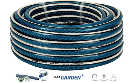 VITO Garden Gartenschlauch 19mm (3/4 Zoll) 20 m | 20 bar | 5-lagig | formstabil, flexibel | druck- und UV-beständig | Farbe: dunkelblau (19mm (3/4 Zoll) 20 m) - Tools.de TP Profishop GmbH