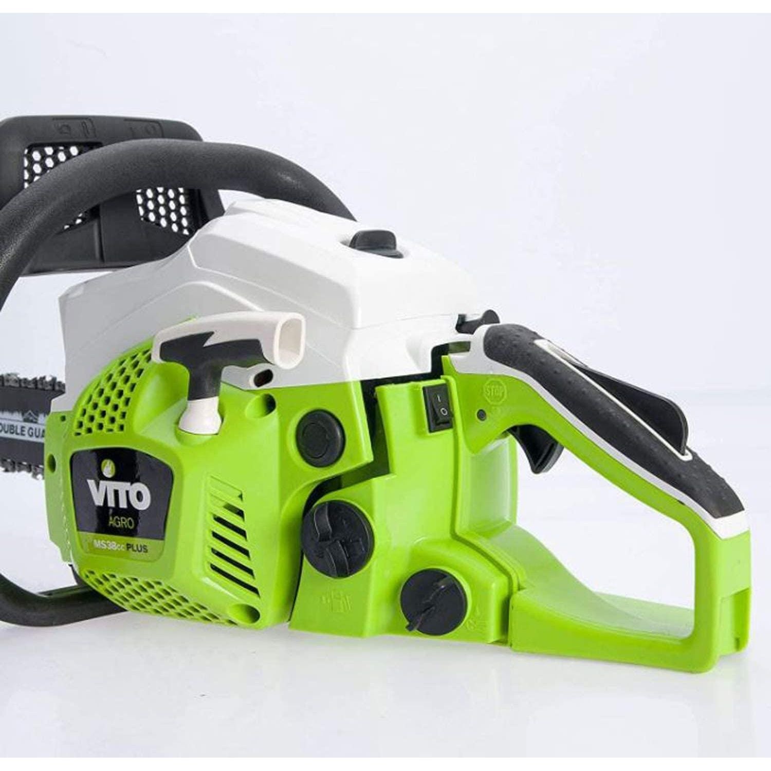 VITO Garden Motorkettensäge MSCC38+ 1.63PS Testnote 1.6 Einsteiger Benzin Motorsäge, Oregon Double Guard 3/8" Sägekette, Führungsschiene 16“ 40,64cm (Motorsäge 40cm) - Tools.de TP Profishop GmbH