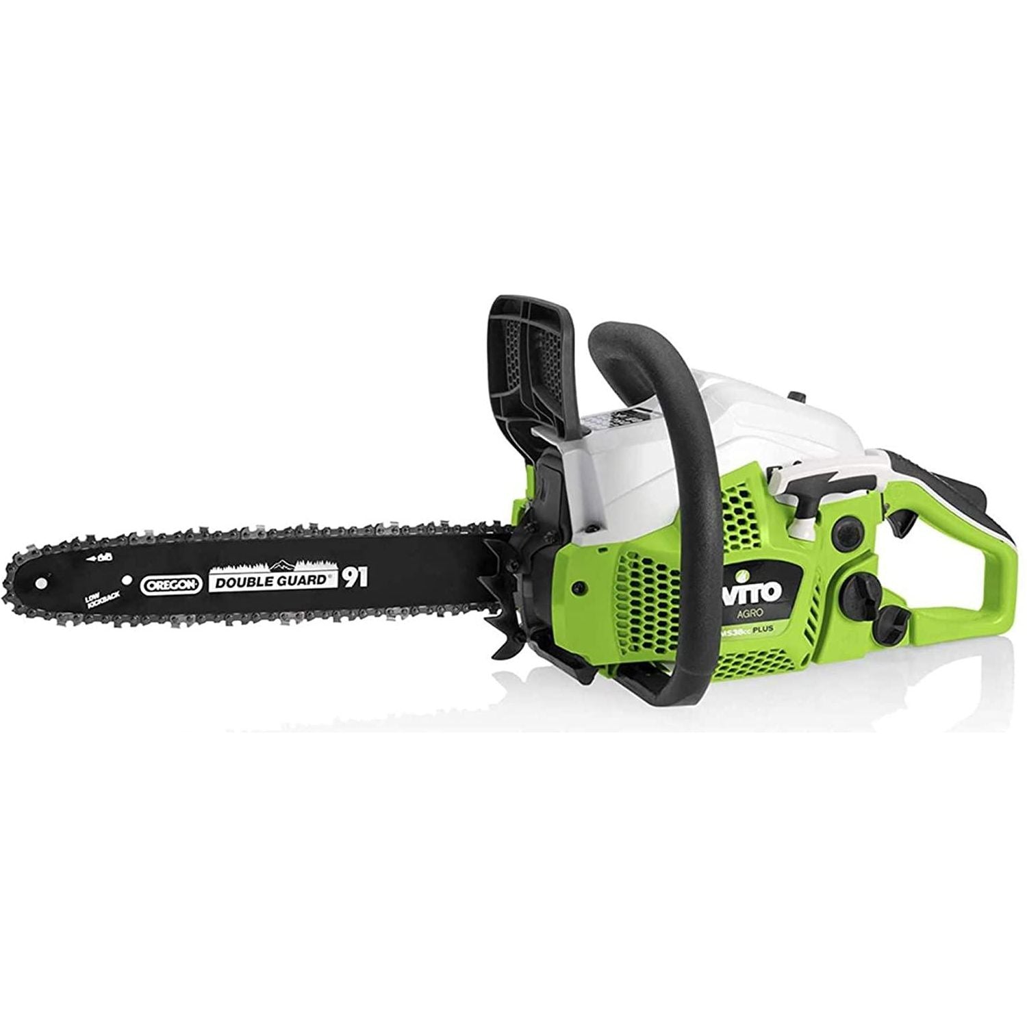 VITO Garden Motorkettensäge MSCC38+ 1.63PS Testnote 1.6 Einsteiger Benzin Motorsäge, Oregon Double Guard 3/8" Sägekette, Führungsschiene 16“ 40,64cm (Motorsäge 40cm) - Tools.de TP Profishop GmbH